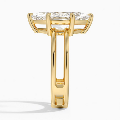 3Ct Marquise Lab Grown Diamond Solitaire Engagement Ring