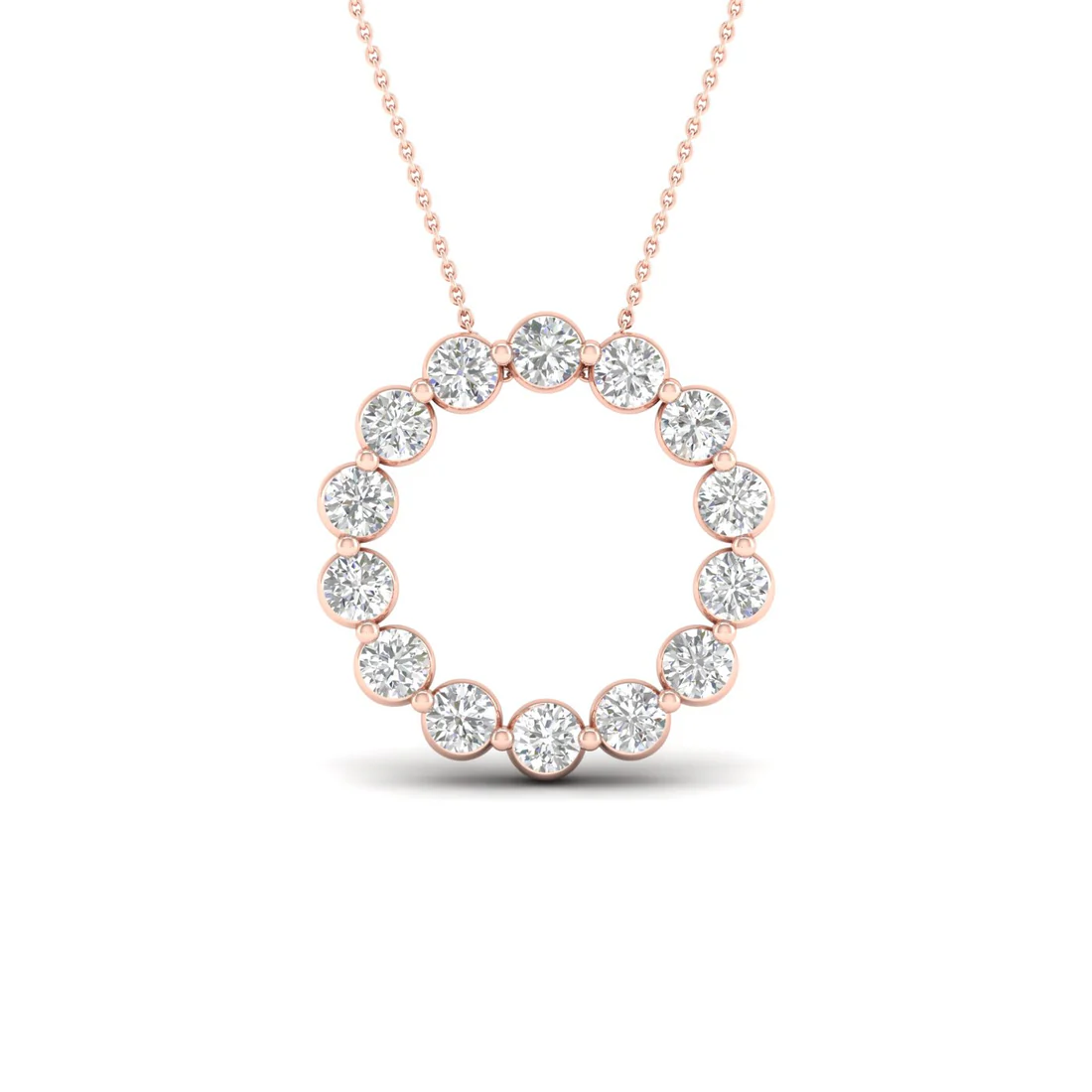 1.00CTW Lab Grown Diamond Classic Circle Pendant