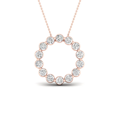 1.00CTW Lab Grown Diamond Classic Circle Pendant