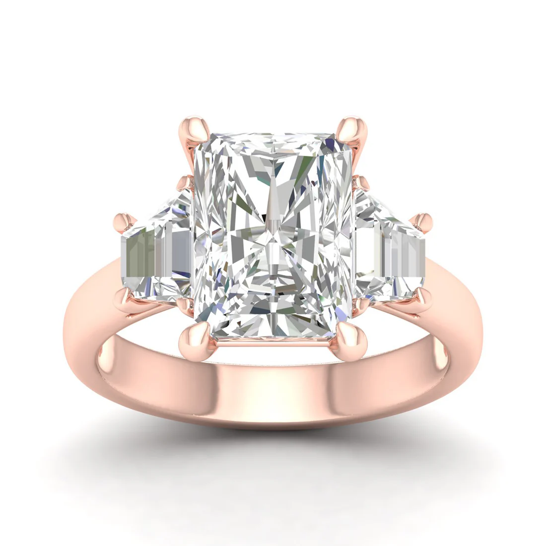 5 CTW Three Stone Lab Grown Diamond Women Ring