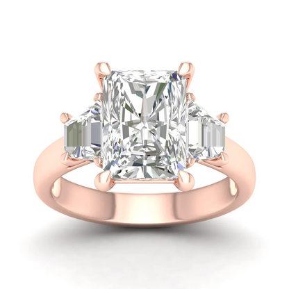 5 CTW Three Stone Lab Grown Diamond Women Ring
