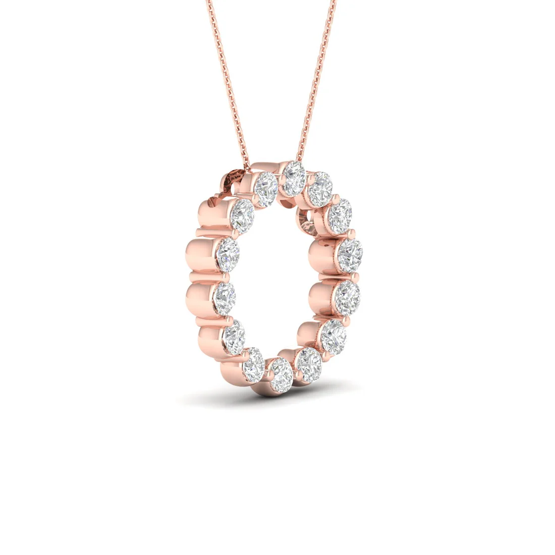 1.00CTW Lab Grown Diamond Classic Circle Pendant