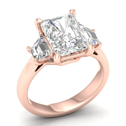 5 CTW Three Stone Lab Grown Diamond Women Ring
