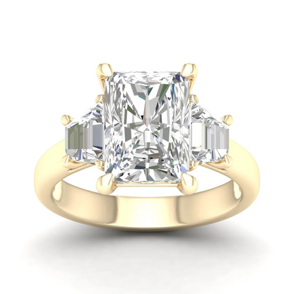 5 CTW Three Stone Lab Grown Diamond Women Ring