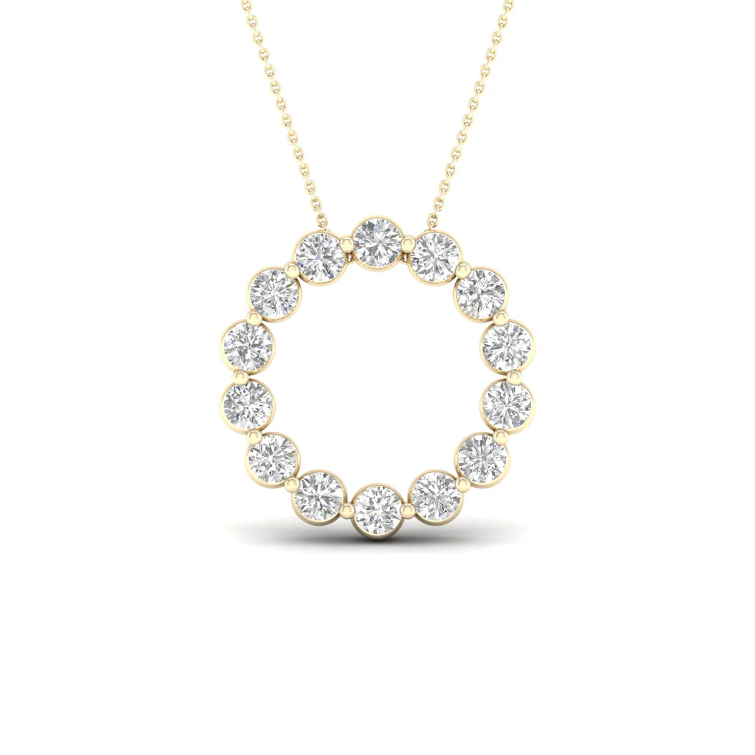 1.00CTW Lab Grown Diamond Classic Circle Pendant