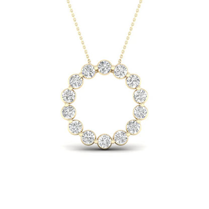 1.00CTW Lab Grown Diamond Classic Circle Pendant