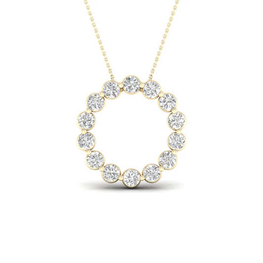 1.00CTW Lab Grown Diamond Classic Circle Pendant