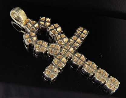 4.7 CTW 10K Lab Grown Diamond Ankh Cross Pendant