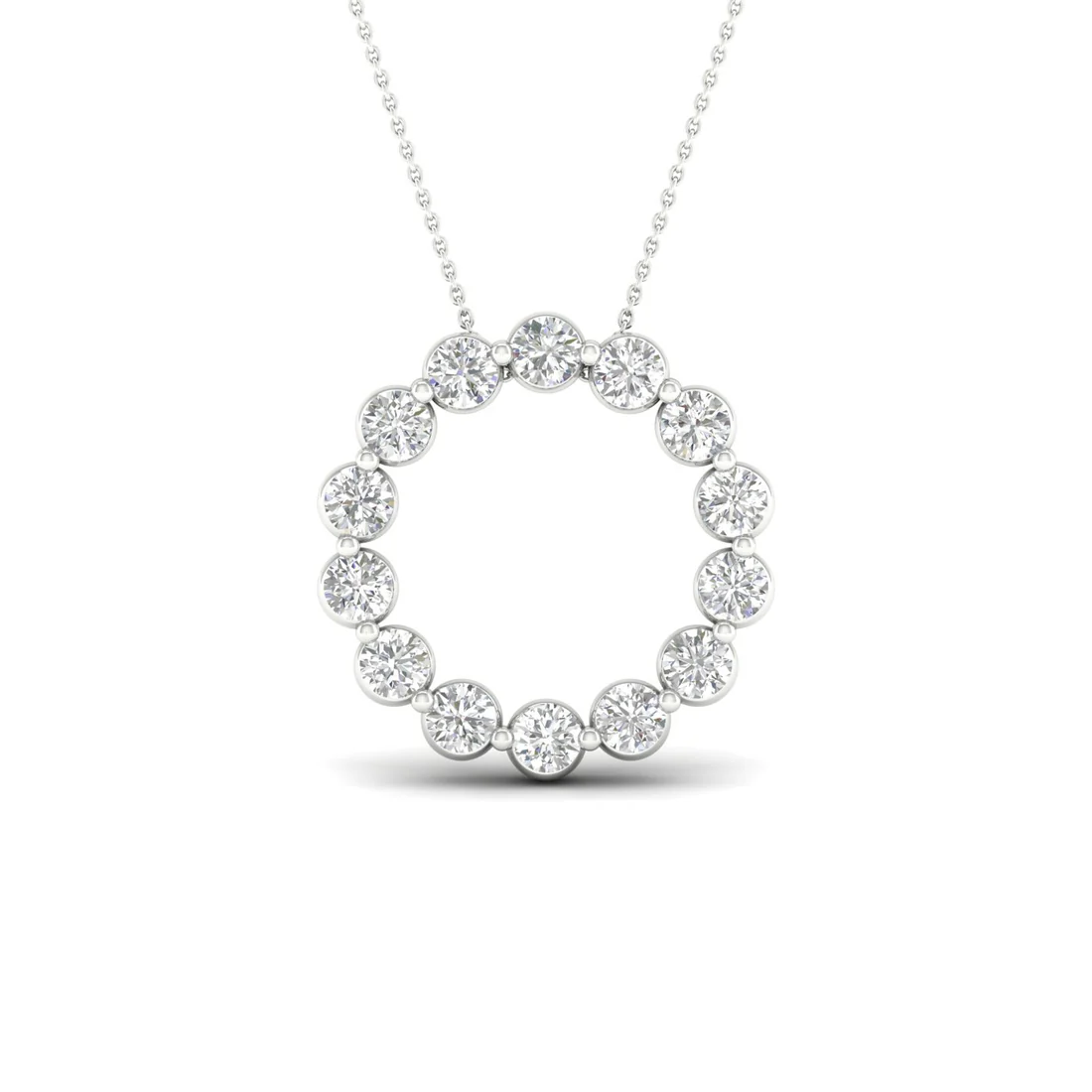 1.00CTW Lab Grown Diamond Classic Circle Pendant