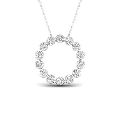 1.00CTW Lab Grown Diamond Classic Circle Pendant