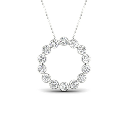 1.00CTW Lab Grown Diamond Classic Circle Pendant