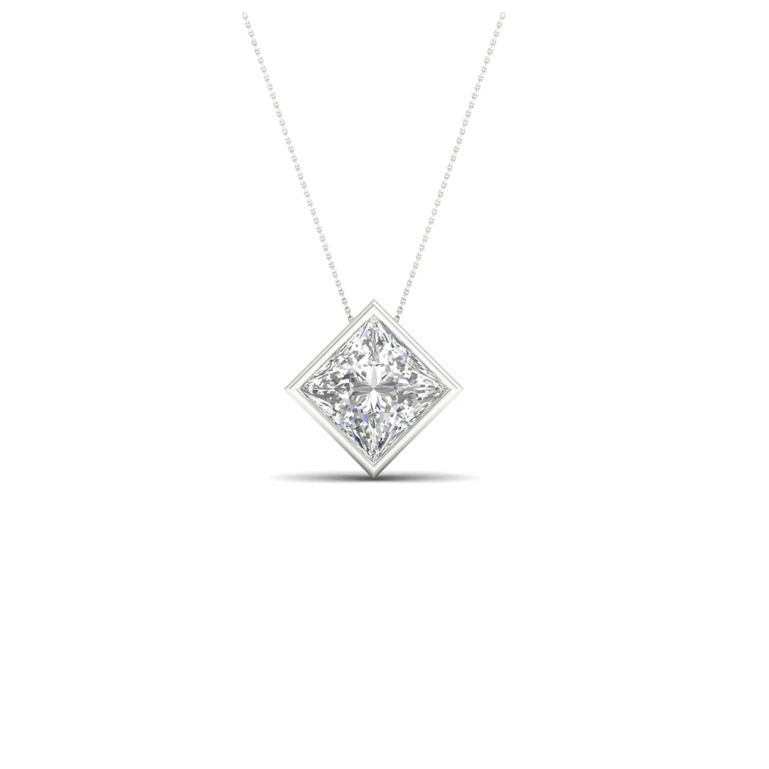 0.50 CTW Lab Grown Diamond Princess Cut Pendant