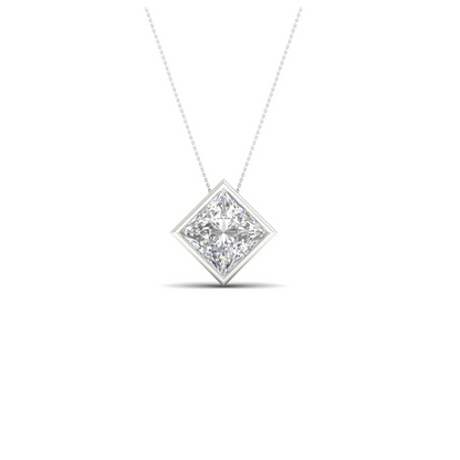 0.50 CTW Lab Grown Diamond Princess Cut Pendant