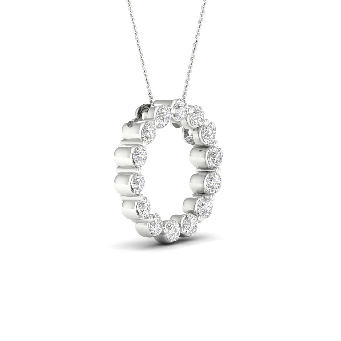 1.00CTW Lab Grown Diamond Classic Circle Pendant