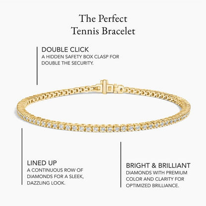 1CTW 7 inch Round Lab Grown Diamond Line Tennis Bracelet