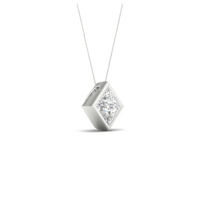 0.50 CTW Lab Grown Diamond Princess Cut Pendant