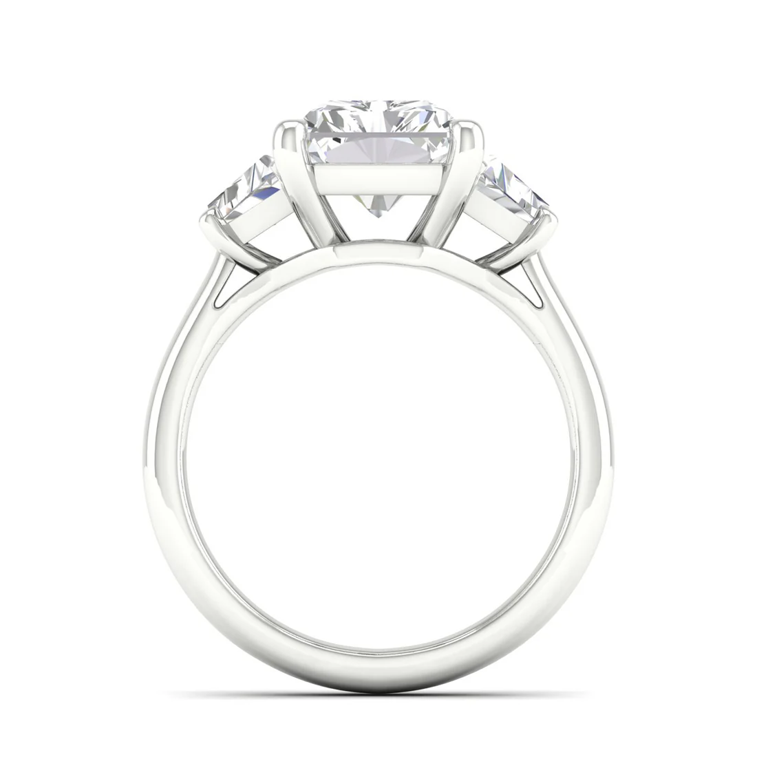 5 CTW Three Stone Lab Grown Diamond Women Ring