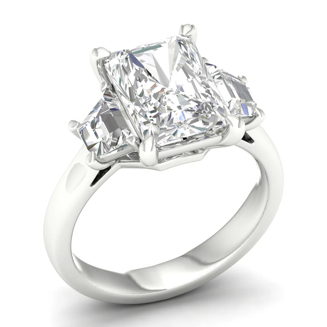 5 CTW Three Stone Lab Grown Diamond Women Ring