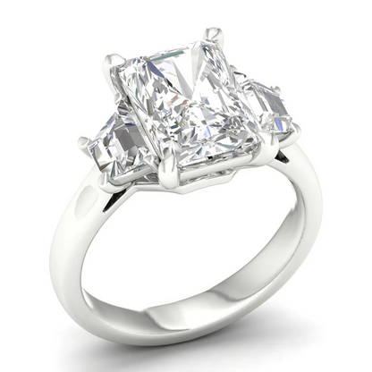 5 CTW Three Stone Lab Grown Diamond Women Ring