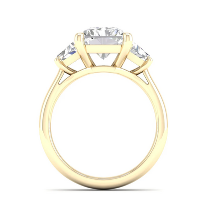 5 CTW Three Stone Lab Grown Diamond Women Ring