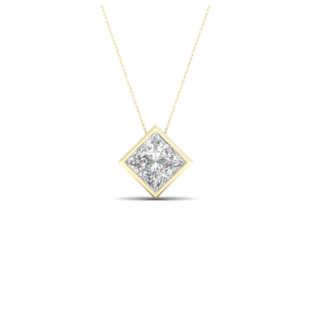 0.50 CTW Lab Grown Diamond Princess Cut Pendant