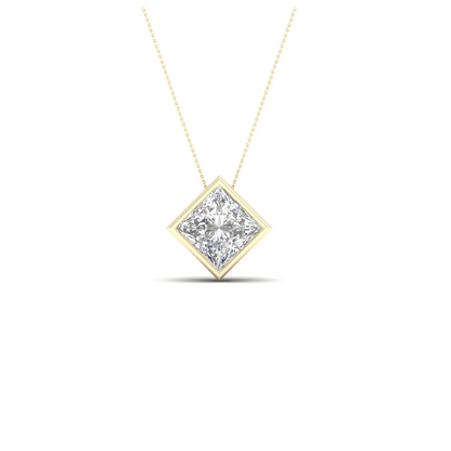 0.50 CTW Lab Grown Diamond Princess Cut Pendant