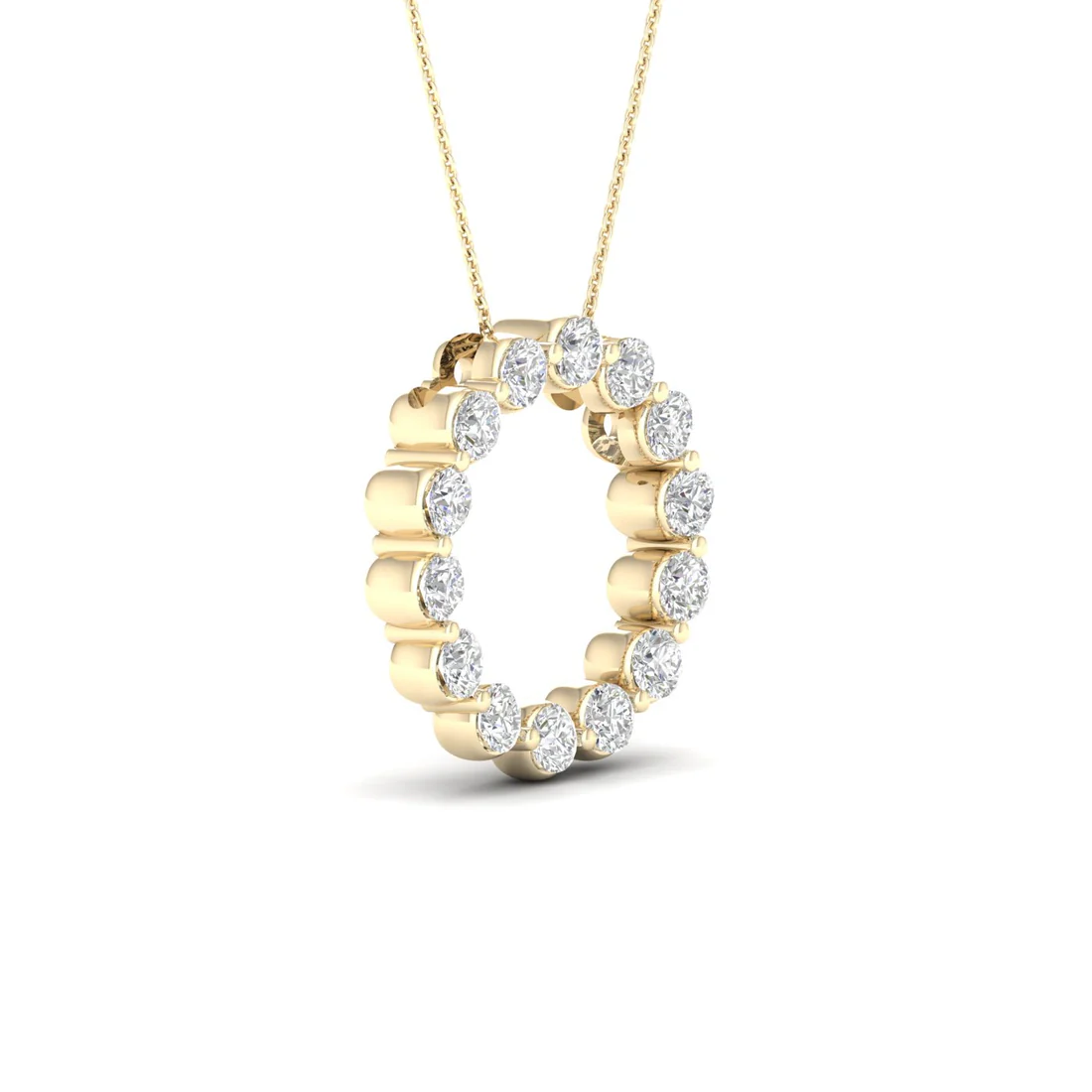 1.00CTW Lab Grown Diamond Classic Circle Pendant