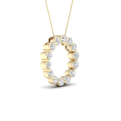 1.00CTW Lab Grown Diamond Classic Circle Pendant