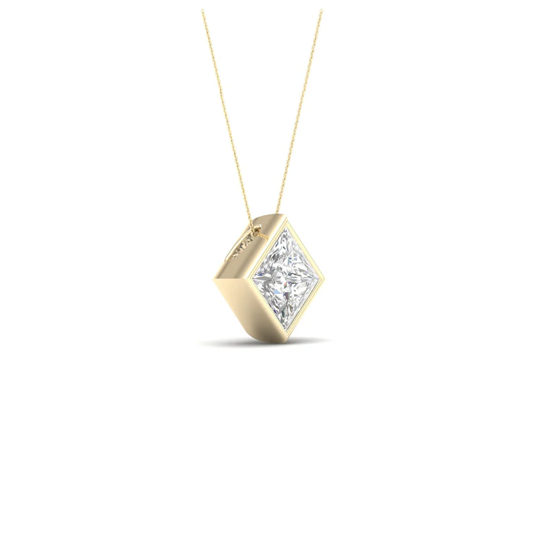 0.50 CTW Lab Grown Diamond Princess Cut Pendant
