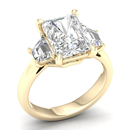 5 CTW Three Stone Lab Grown Diamond Women Ring
