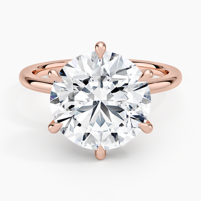 5Ct Round Lab Grown Diamond Six Prong Solitaire Ring