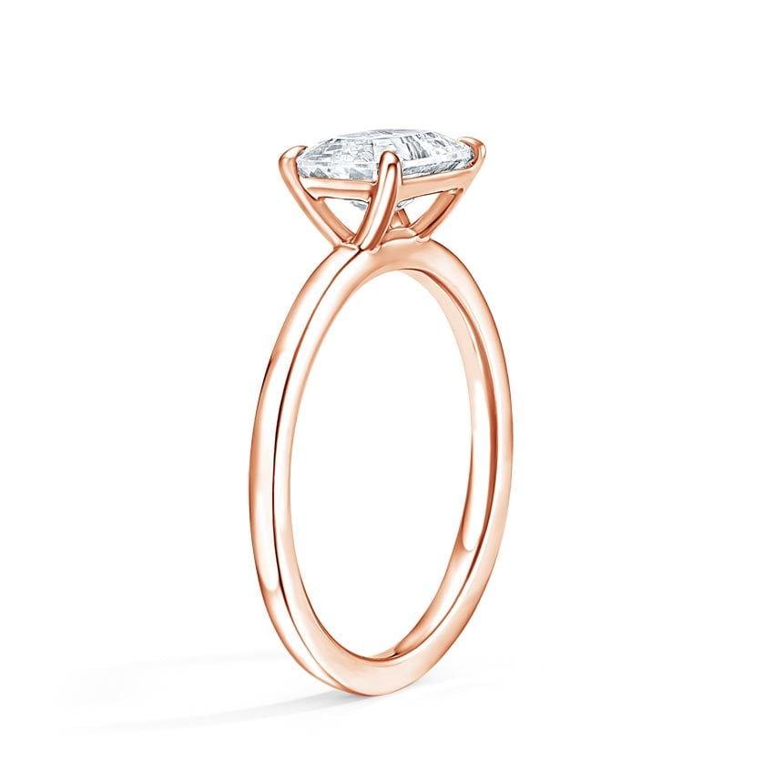 2Ct Cushion Lab Grown Diamond East West Solitaire Ring