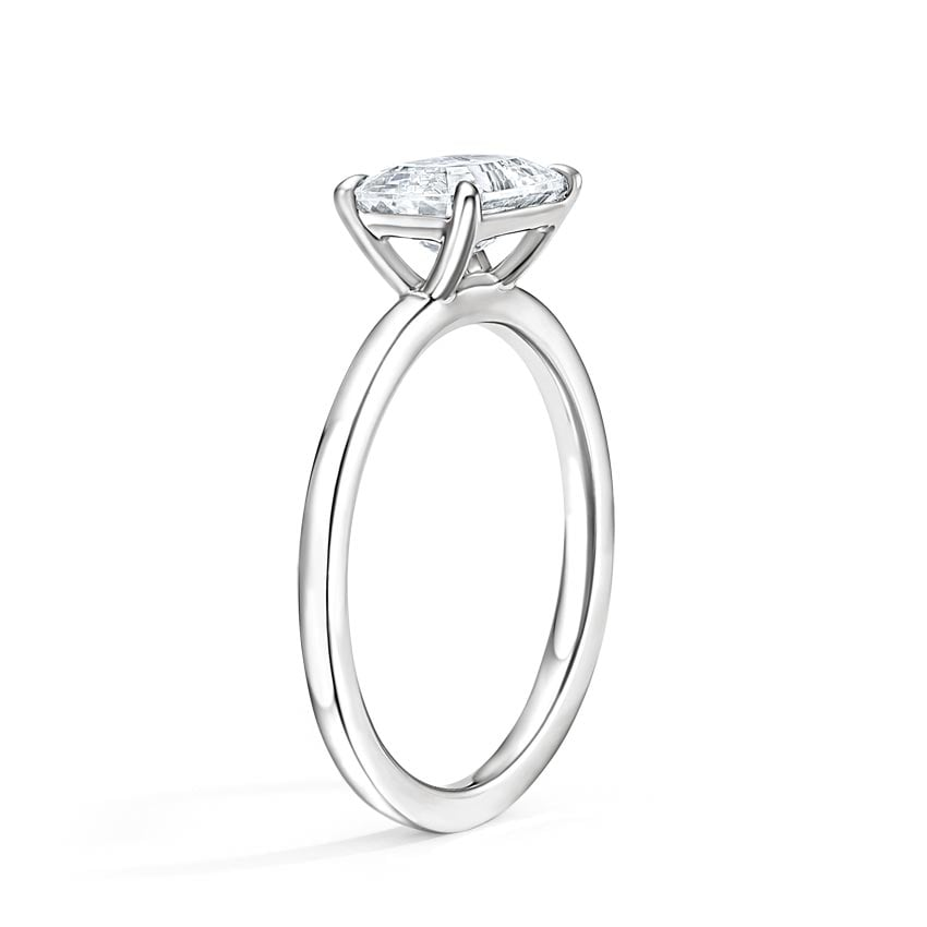 2Ct Cushion Lab Grown Diamond East West Solitaire Ring