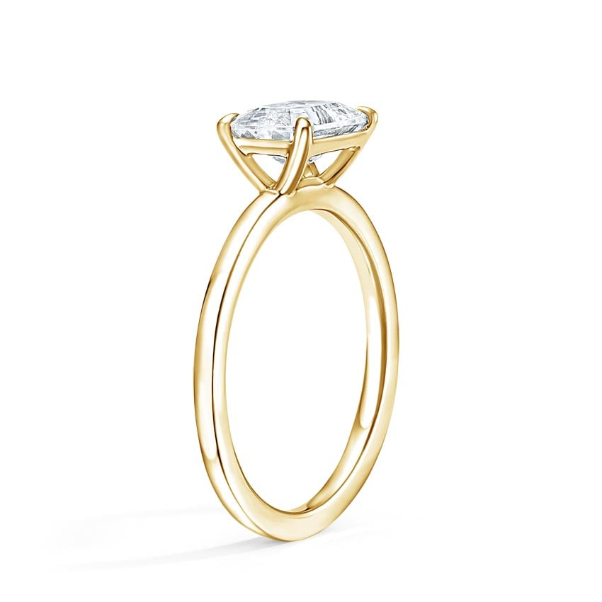 2Ct Cushion Lab Grown Diamond East West Solitaire Ring