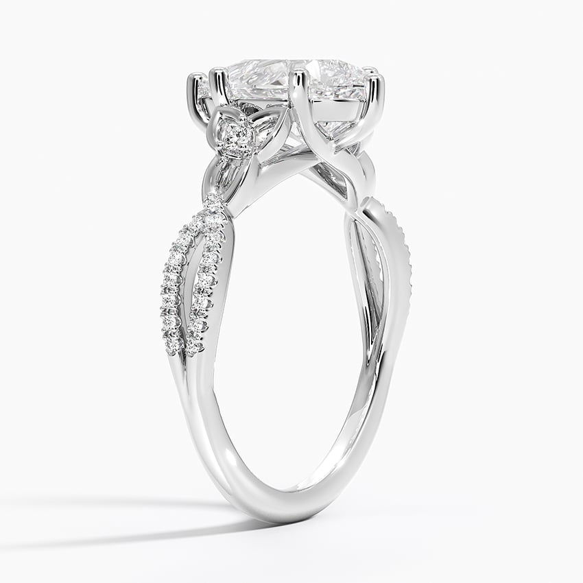 2Ct Pear Lab Grown Diamond Love Knot Diamond Ring