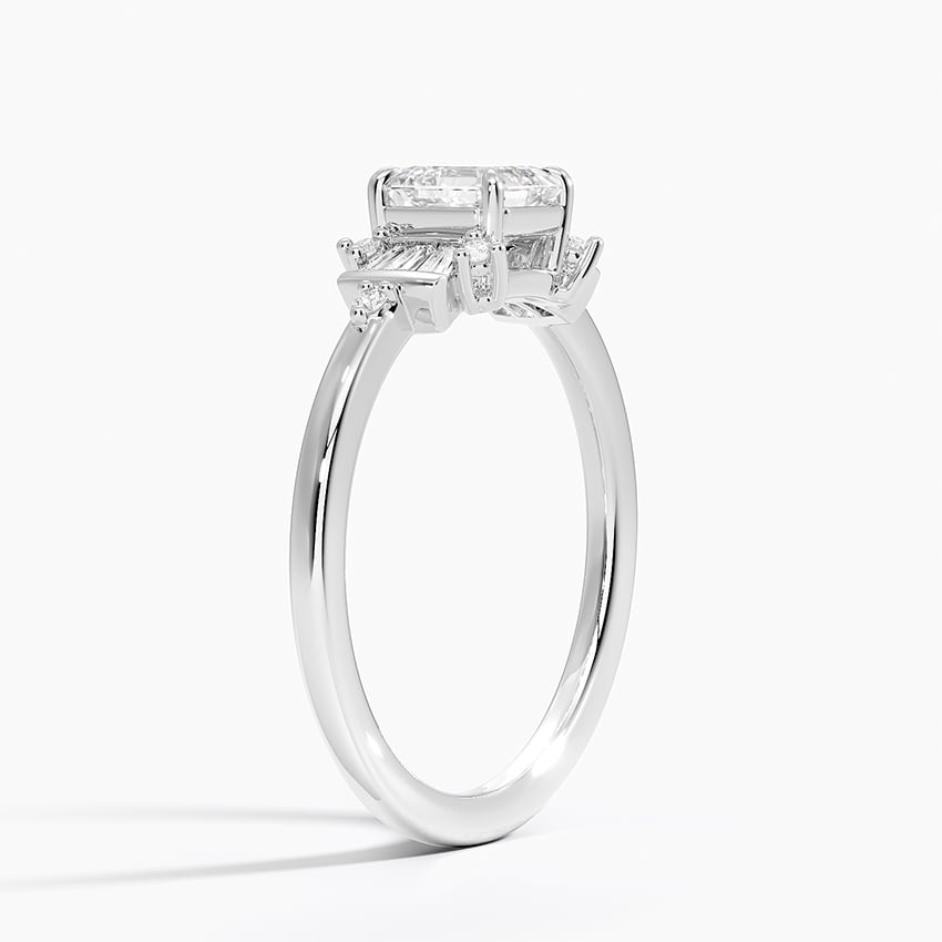 3/4Ct Asscher Lab Grown Diamond Art Deco Ring
