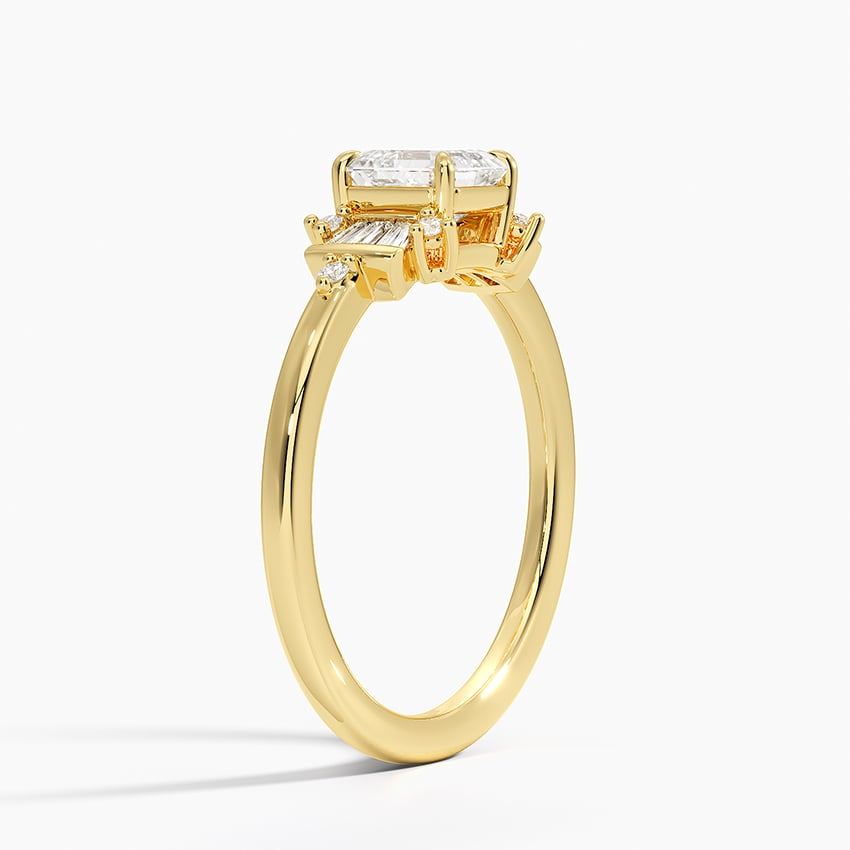 3/4Ct Asscher Lab Grown Diamond Art Deco Ring