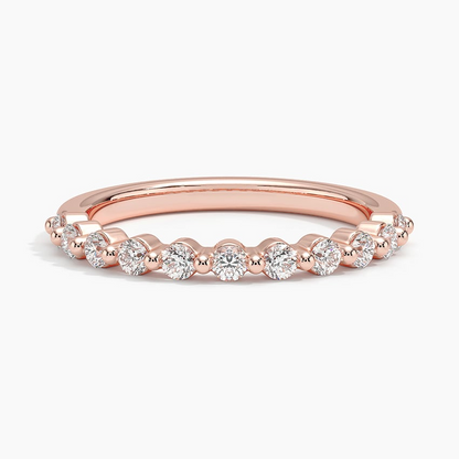 0.30 CTW Half Eternity Lab Grown Diamond 14k Gold Stacking Band