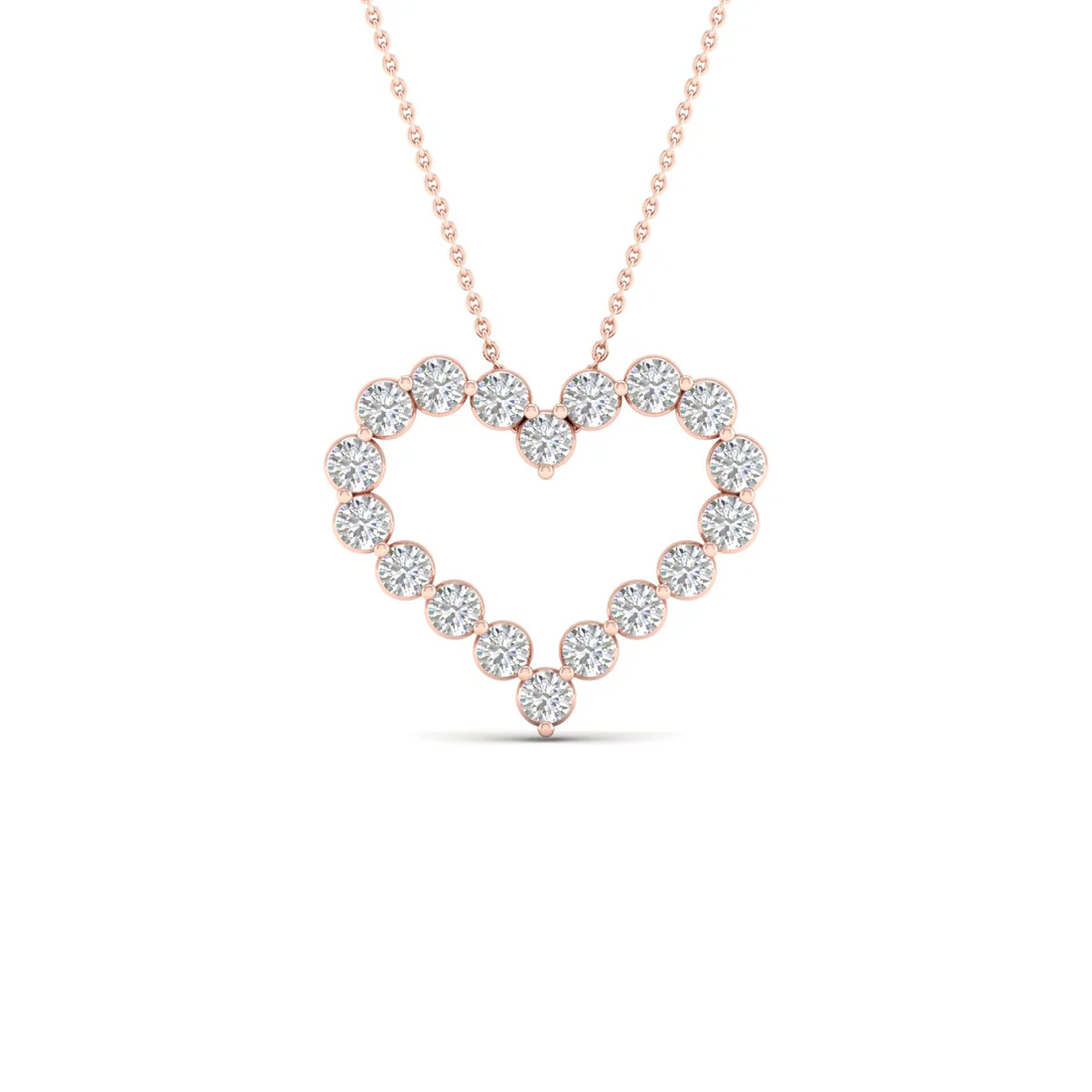 2.00CTW Lab Grown Diamond Heart Pendant