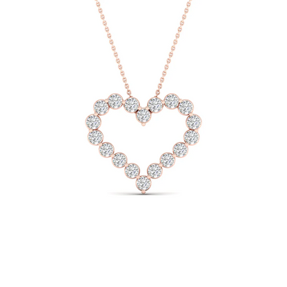 2.00CTW Lab Grown Diamond Heart Pendant