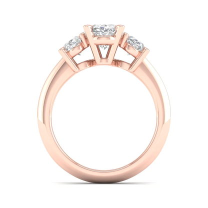 4 CTW Oval Three Stone Lab Grown Diamond Engagement Ring