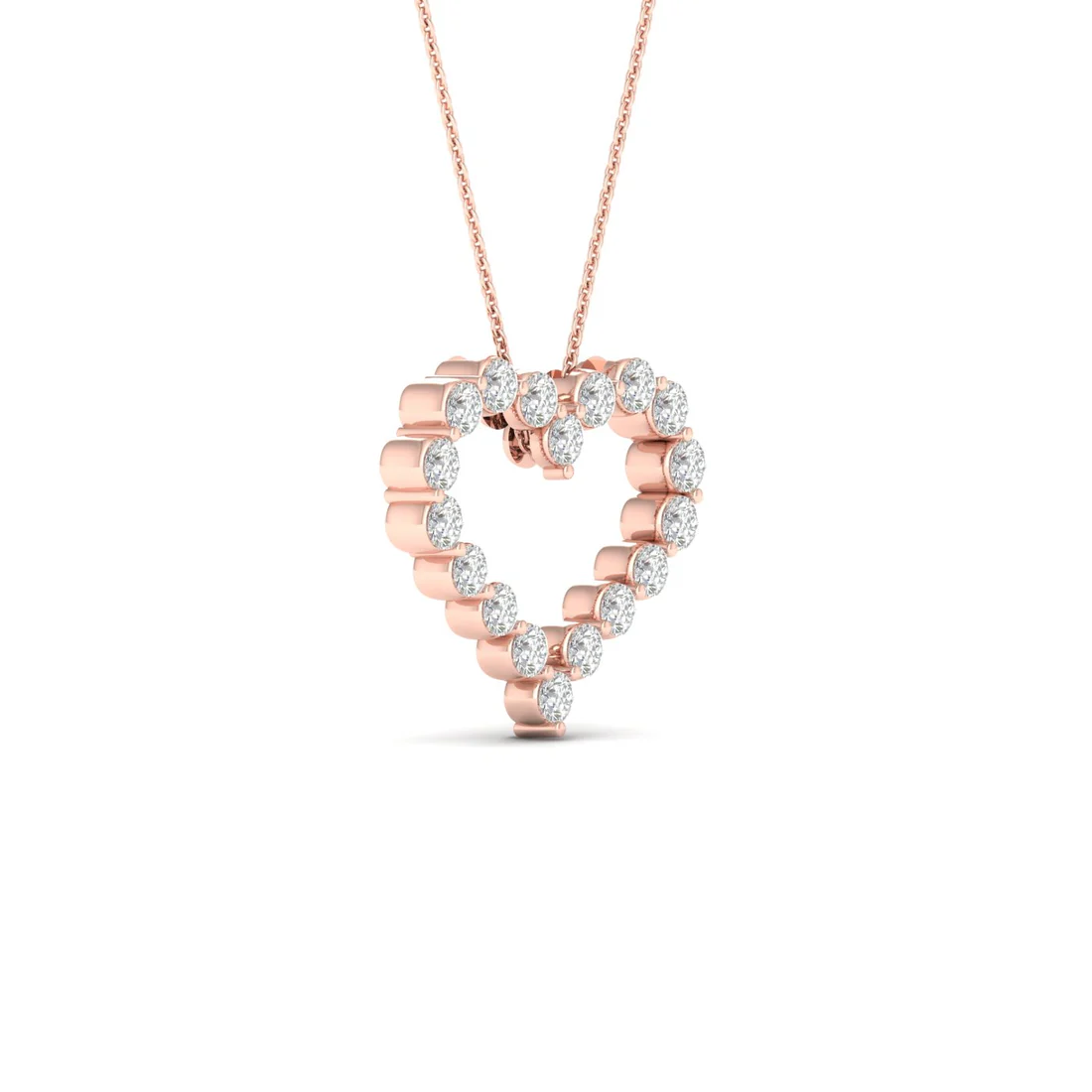2.00CTW Lab Grown Diamond Heart Pendant