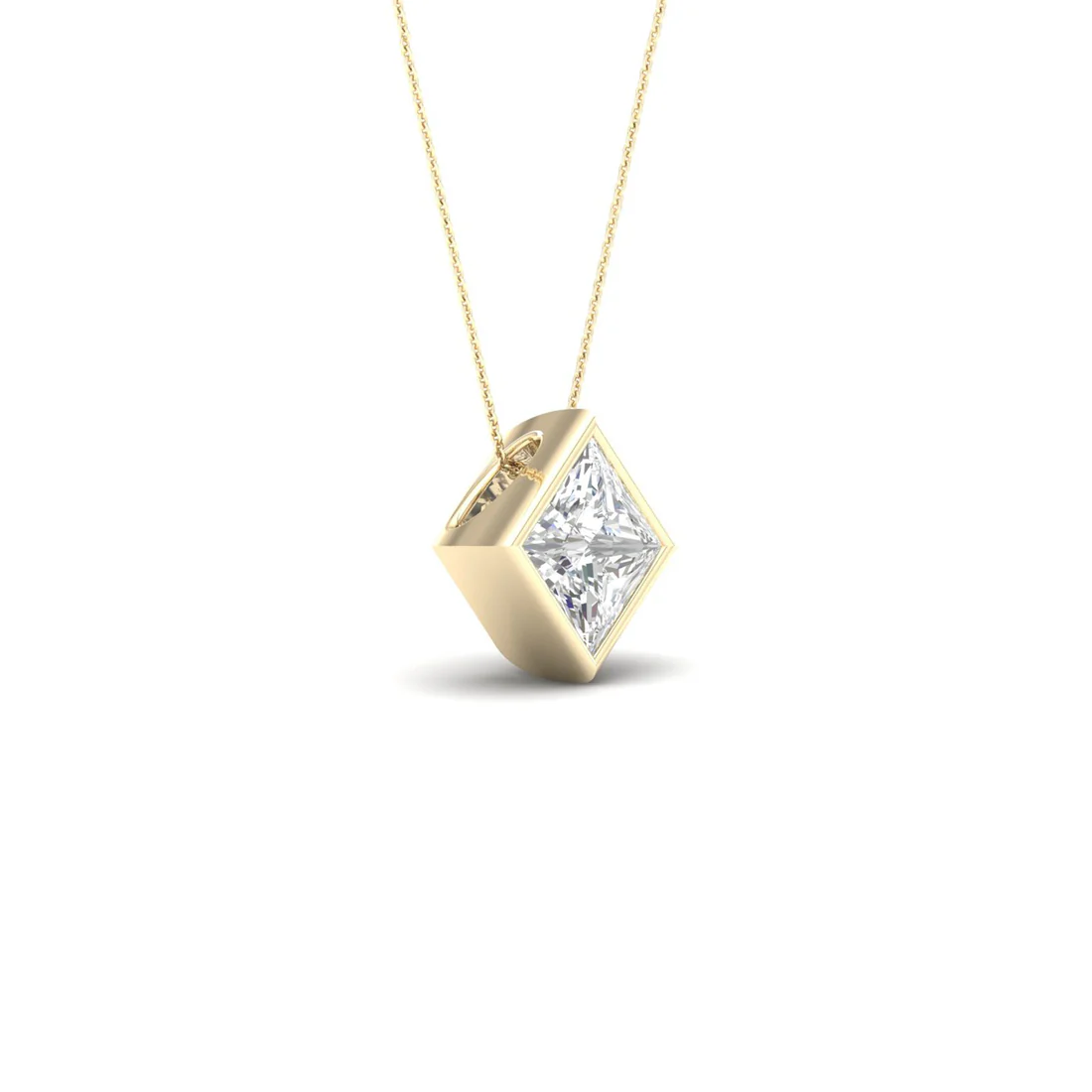 1 CTW Lab Grown Diamond Bezel Set Pendant
