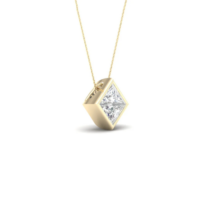 1 CTW Lab Grown Diamond Bezel Set Pendant