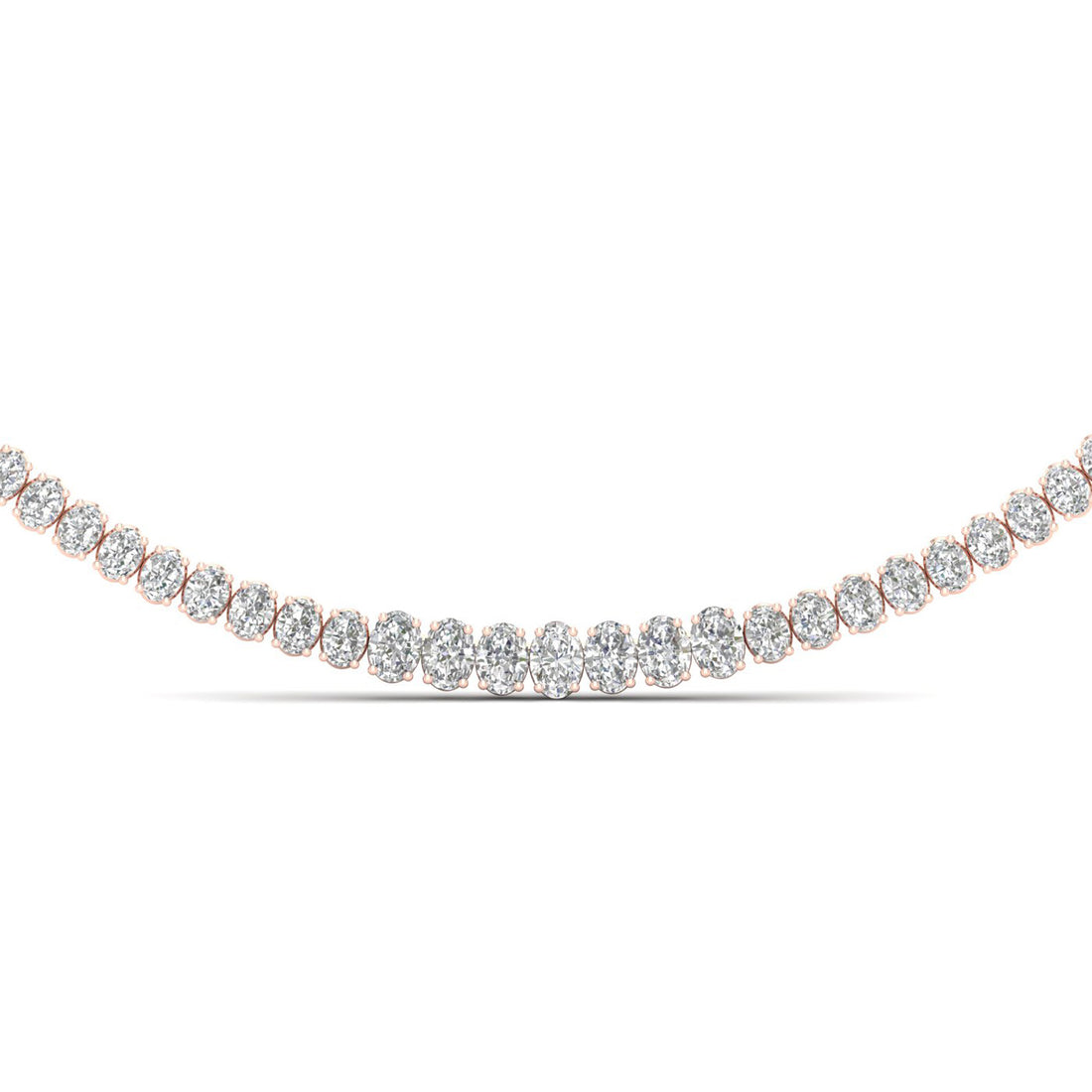 20CTW Lab Grown Diamond Tennis Chain Necklace For Women