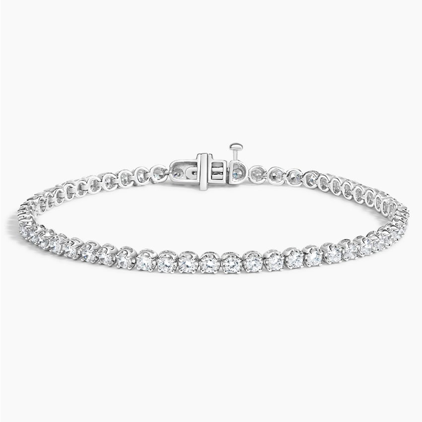 2CTW 6.5 inch Round Cut Certified Lab Grown Diamond Tennis Bracelet