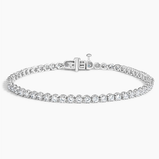 2CTW 6.5 inch Round Cut Certified Lab Grown Diamond Tennis Bracelet