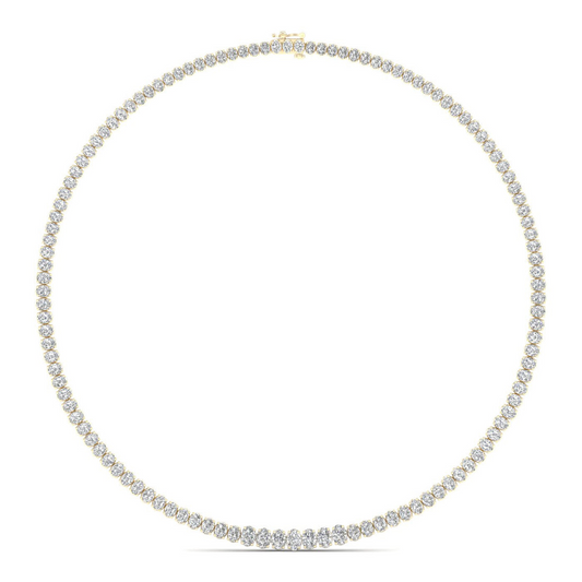 20CTW Lab Grown Diamond Tennis Chain Necklace For Women