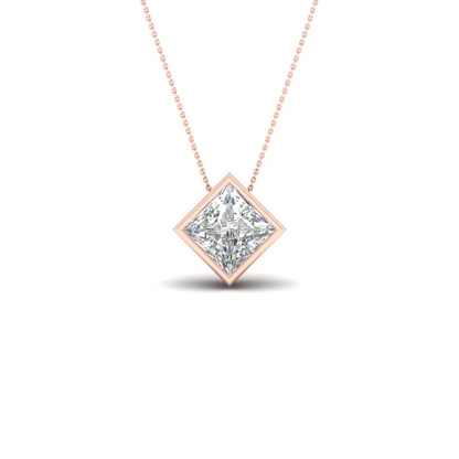 1 CTW Lab Grown Diamond Bezel Set Pendant