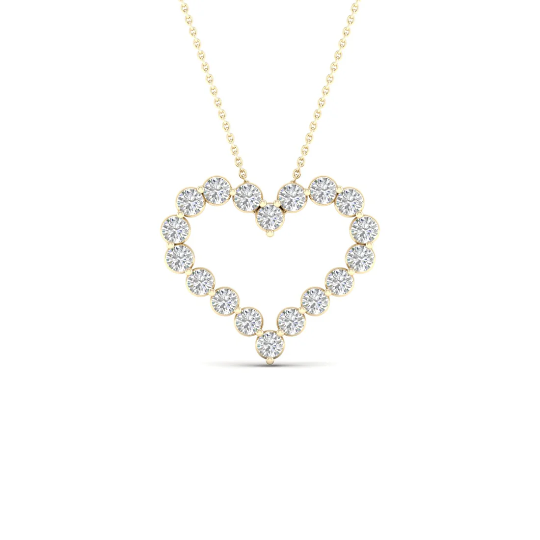 2.00CTW Lab Grown Diamond Heart Pendant